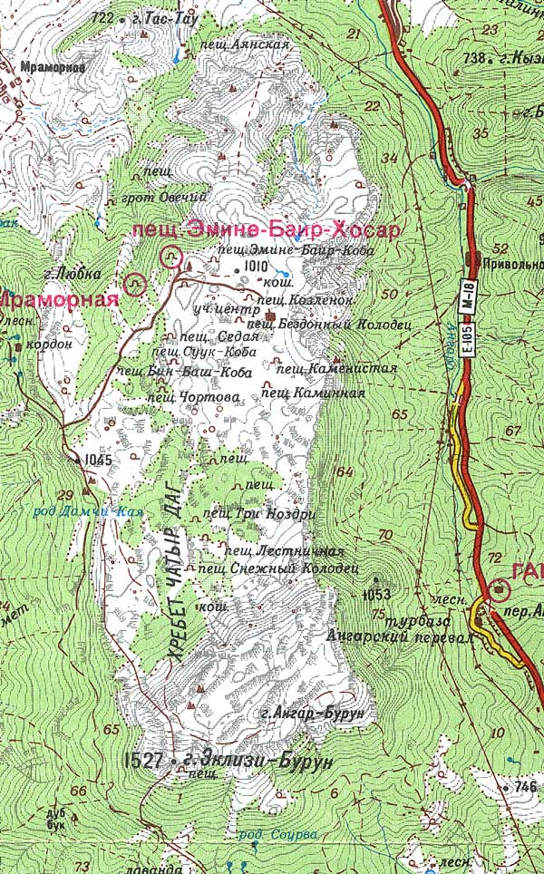 Топографическая карта Чатырдага.202kb