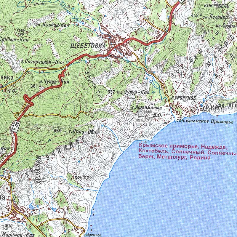 Топографическая карта Судак.232kb